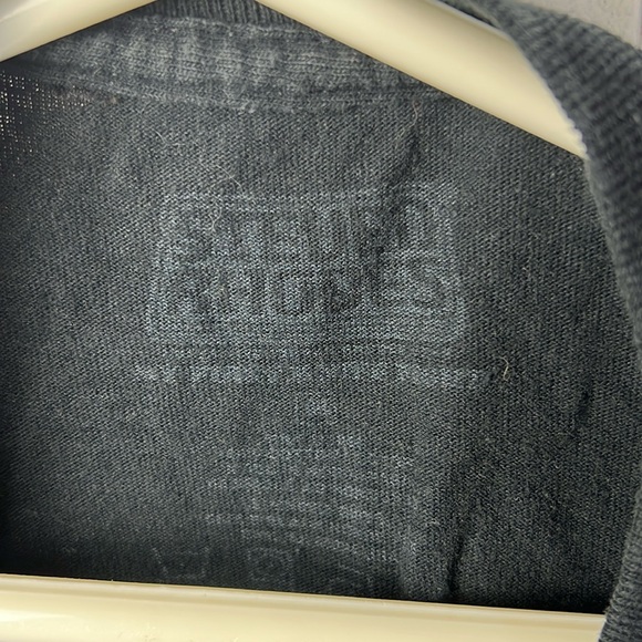 STEVEN RHODES My First Knife Fight Graphic Black T-Shirt Retro Pulp Horror - Picture 6 of 7